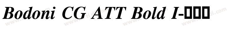 Bodoni CG ATT Bold I字体转换